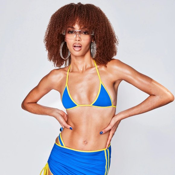 BLUE BIBI BIKINI TOP - Picture 2 of 4